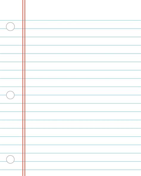 Lined Notebook Paper Printable