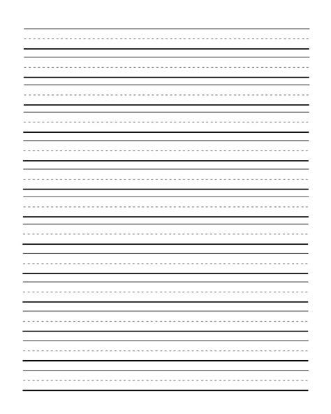 Lined Paper For Elementary Printable