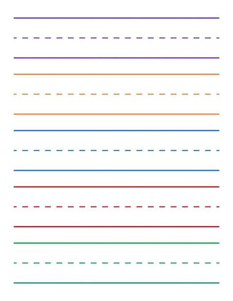 Lined Paper For Kindergarten Free Printable