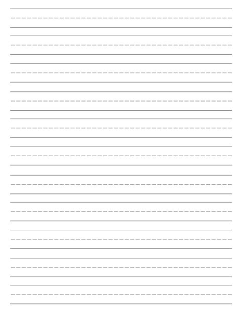 Lined Paper For Handwriting Printable