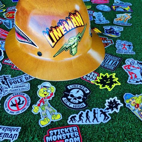 Lineman Stickers For Hard Hat