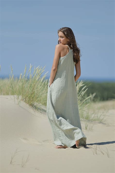 Linen Beach Dress Maxi