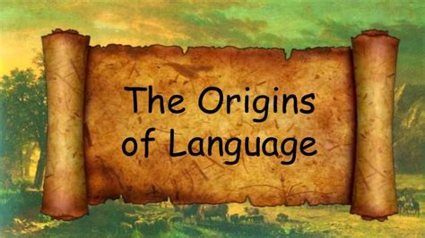 Linguistic Origins