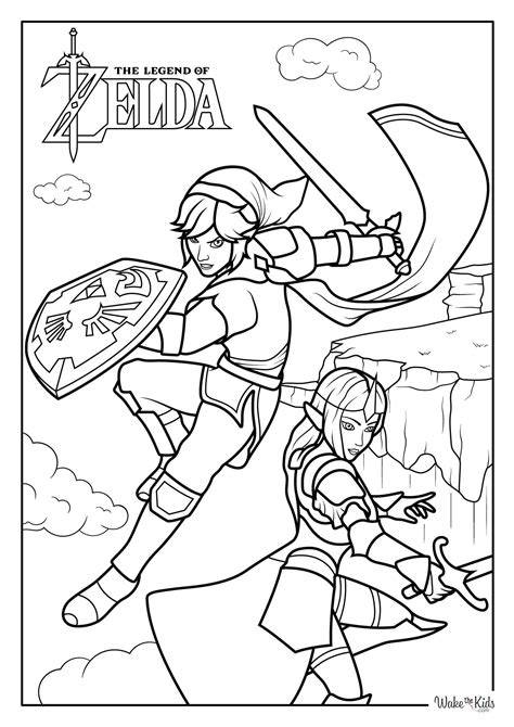 Link And Zelda Coloring Pages