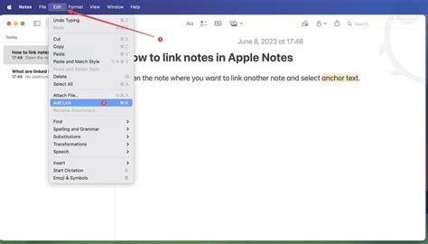 Link Apple Notes on iPhone using shortcut