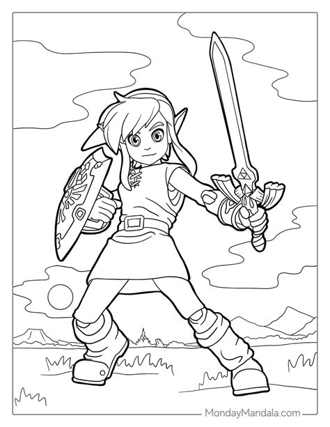 Link From Zelda Coloring Pages