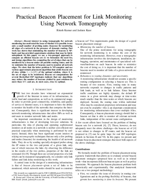 Link Placement and Monitoring