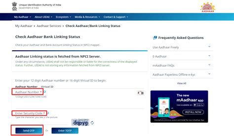 Linking Aadhaar with Bank Account