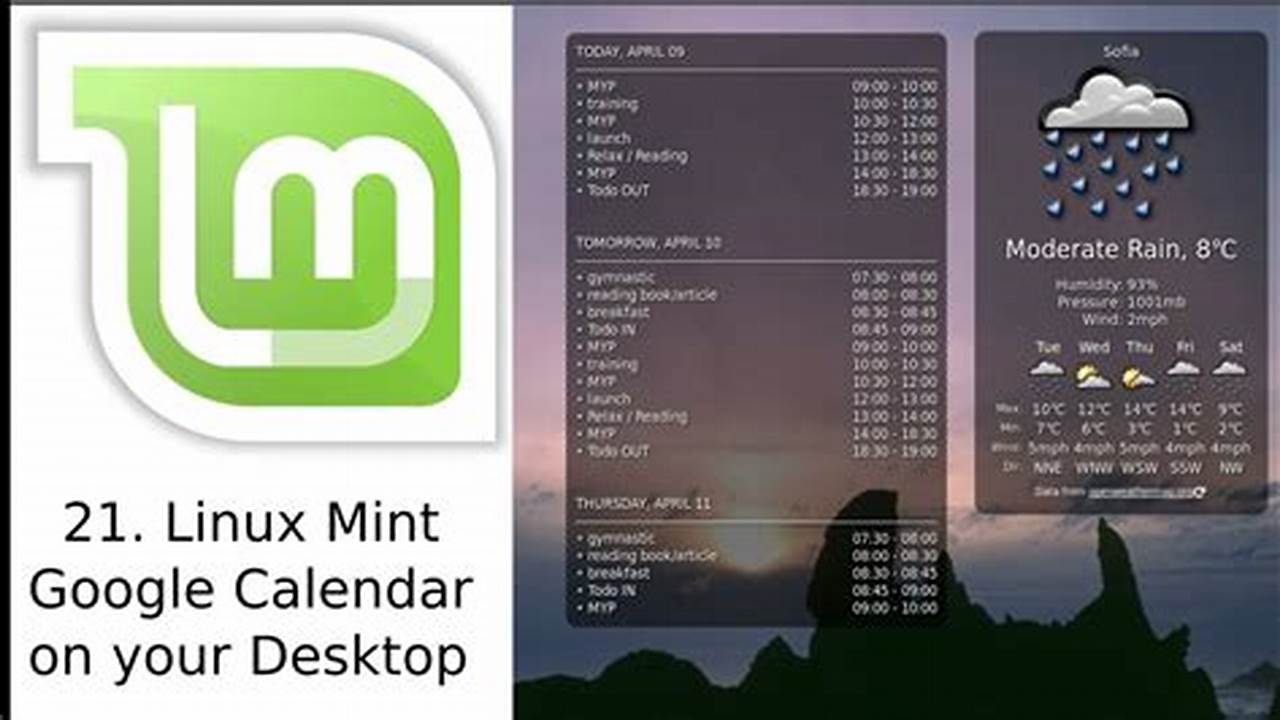 Linux Mint Google Calendar