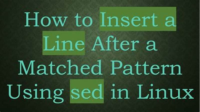 Linux Sed Insert Line After Pattern