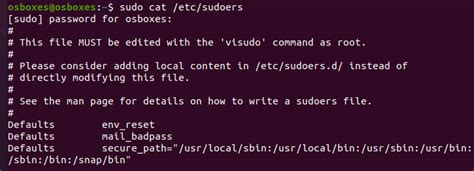 Linux Sudoers File