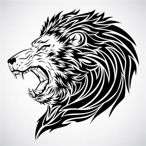 Good Lion Sleeve Tattoo Tribal Tattoo Lion Head, HD Png
