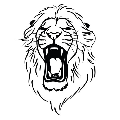 outline images of lion Clip Art Library