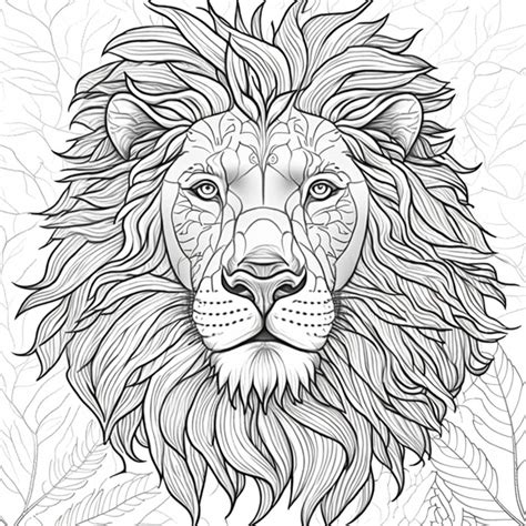 Lion Adult Coloring Pages