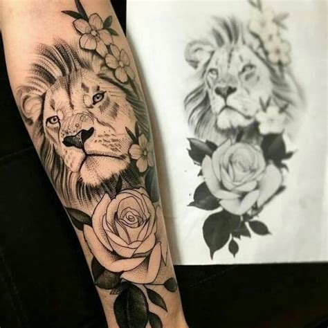 12+ Best Lion and Rose Tattoo Designs PetPress