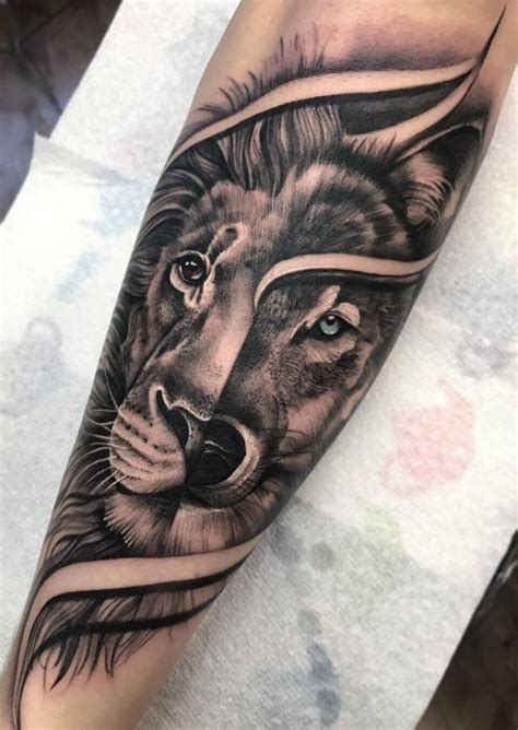 Lion And Wolf Tattoo