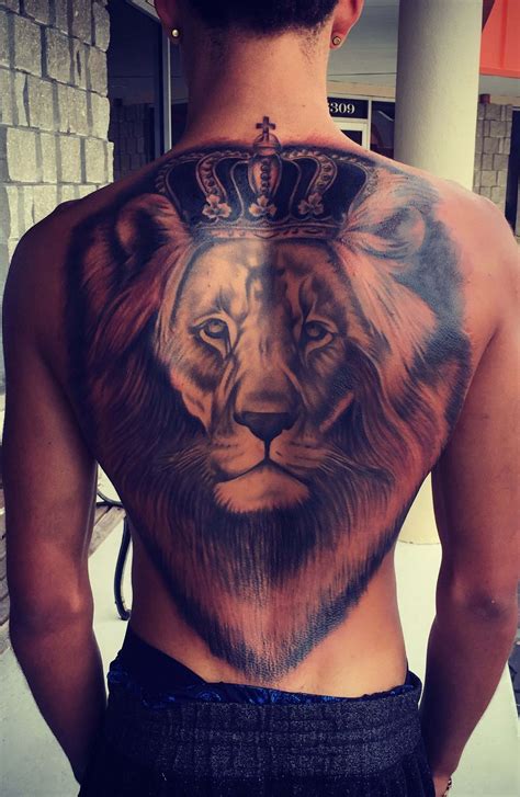 50 Lion Back Tattoo Designs For Men Masculine Big Cat