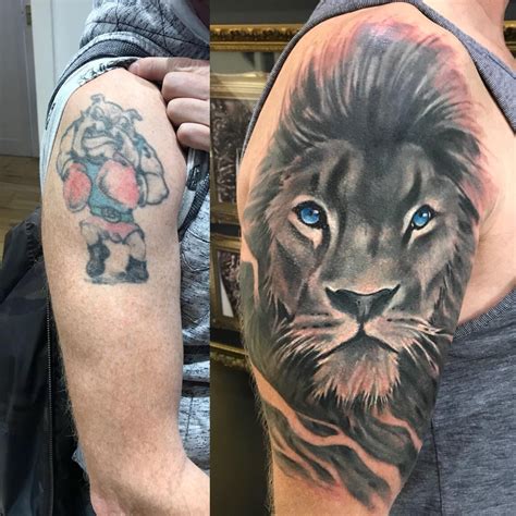 Lion Cover Up Tattoo