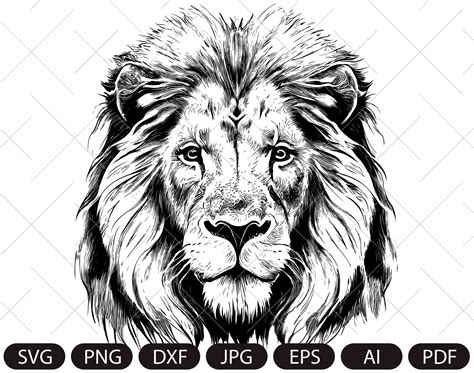 Roar Through Creativity with Our Lion Face Svg – Unleash Your Artistic Style!