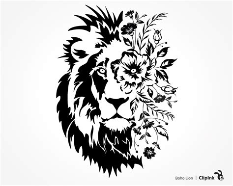 Download Lion Flower Clipart Files DXF Files