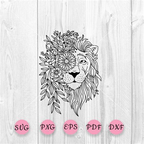 Download Lion Flower Clipart Files For Crafts