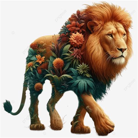 Download Lion Flower Clipart Printable