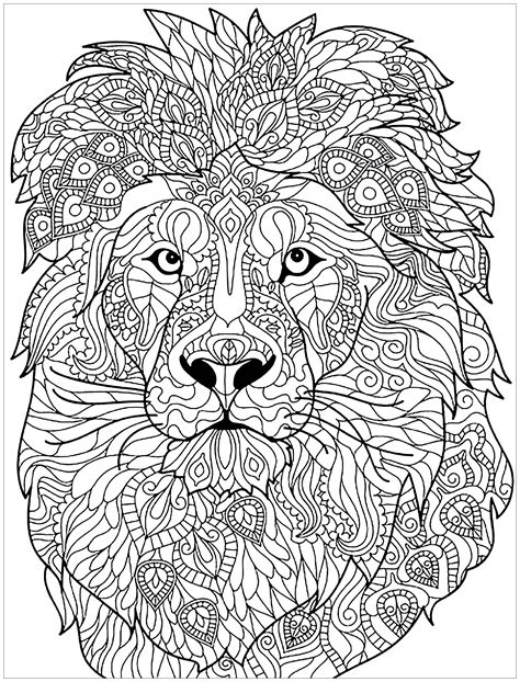 Lion Mandala Coloring Pages