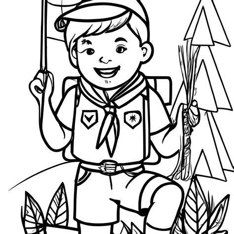 Lion Scout Coloring Pages