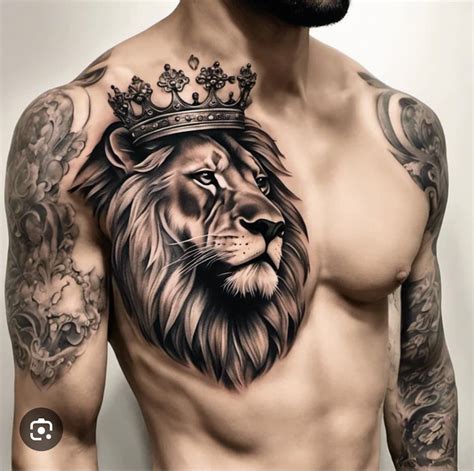 Lion Tattoo Chest