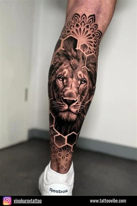Lion Tattoo Leg