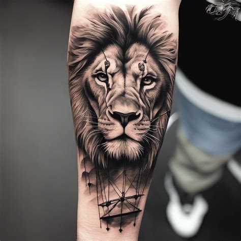 Lion Tattoo On Face