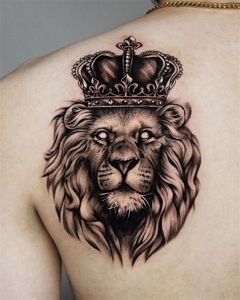 Lion With Crown Tattoo