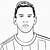 Lionel Messi Sorrindo para colorir imprimir e desenhar