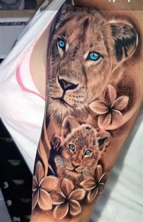 Lioness And Cub Tattoo