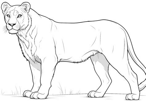 Lioness Coloring Pages