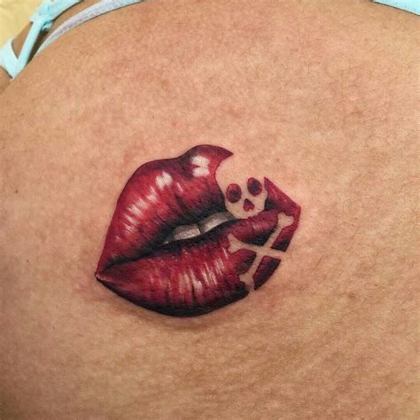 Lip Print Tattoo Designs Related Keywords & Suggestions