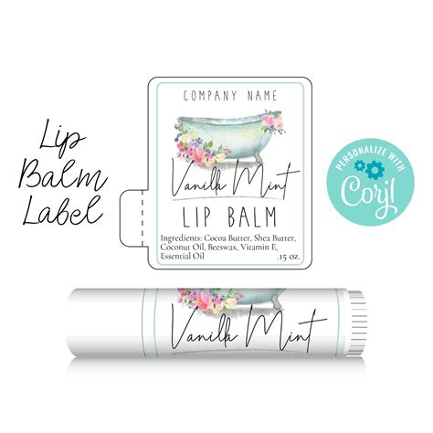 Lip Balm Label Template Word