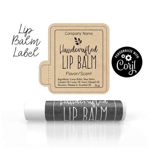 Lip Balm Labels | Custom Lip Balm Labels | Printable Lip Balm Labels