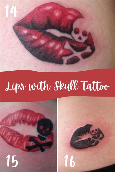 Lip With Skull Tattoo