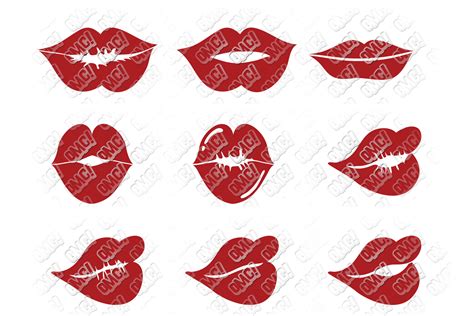 Download Lips Bundle - Lips SVG Cut File... Commercial Use DXF Files