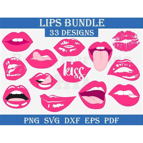 Download Lips Bundle - Lips SVG Cut File... Cricut SVG Free PSD Mockups