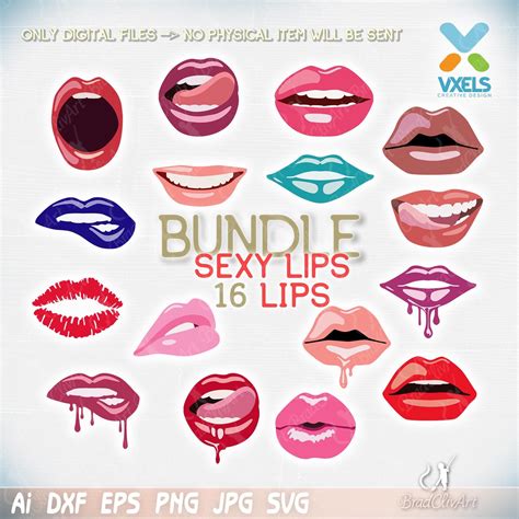 Download Lips Bundle - Lips SVG Cut File... Files