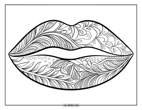 Lips Coloring Pages