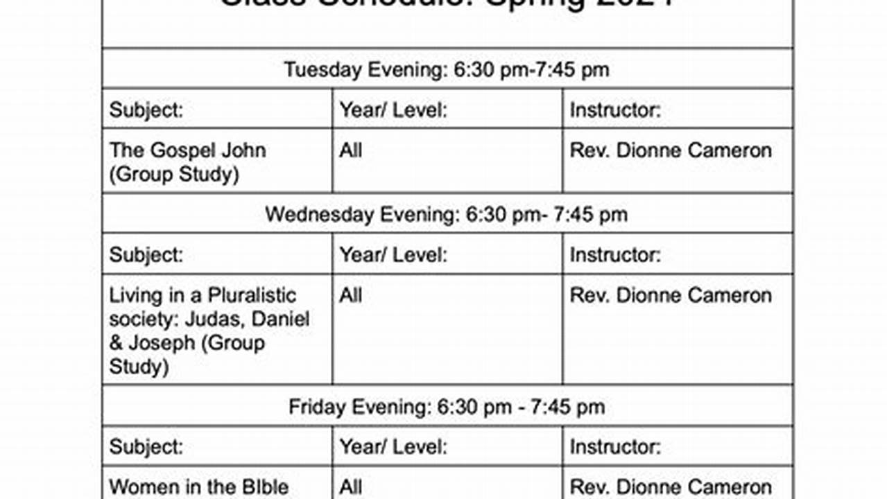 Lipscomb Class Schedule Spring 2024