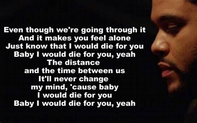 Lirik Lagu The Weeknd Die For You