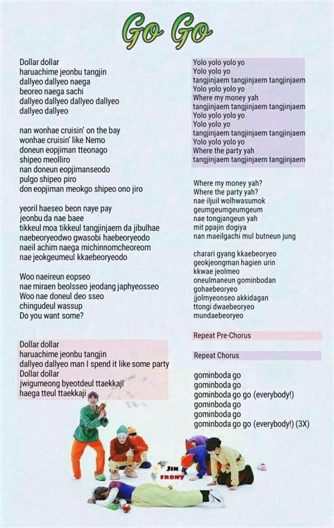 Lirik Lagu Bts Go Go Go