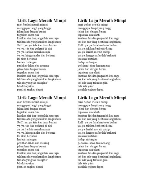 Lirik Lagu Mimpi Penuh Makna - Serta Kaitannya Dengan Kehidupan