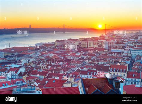 Lisbon Cityscape Sunset