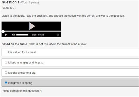 Improve Your Listening Skills: Select the Correct Answer by Tuning into Our Audio!