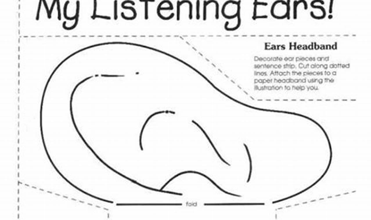 Listening Ears Craft Printable